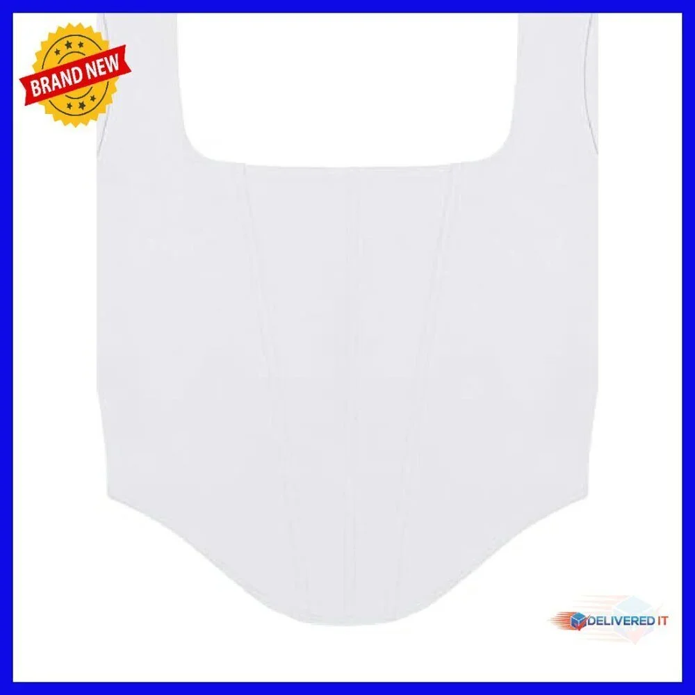 Long Sleeve Square Neck Backless Corset Crop Top Y2K Going Out